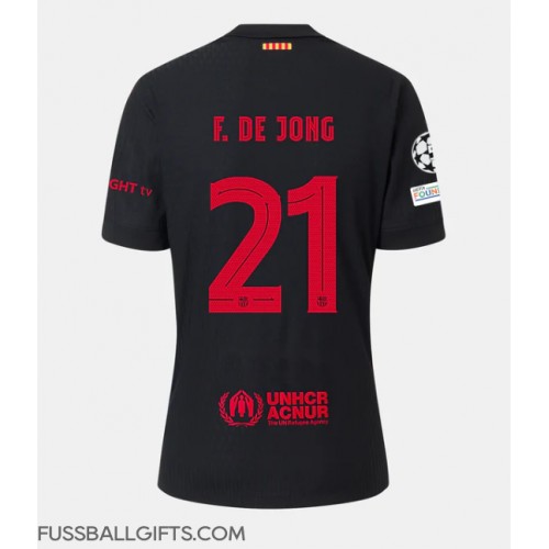 Barcelona Frenkie de Jong #21 Fußballbekleidung Auswärtstrikot 2024-25 Kurzarm